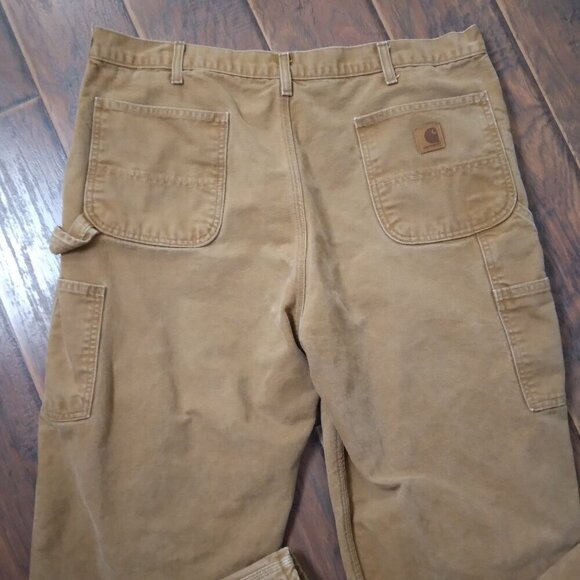 Carhartt | Men's Duck Canvas Flannel Lined Carpenter Utility Work Pants … - Picture 4 of 6